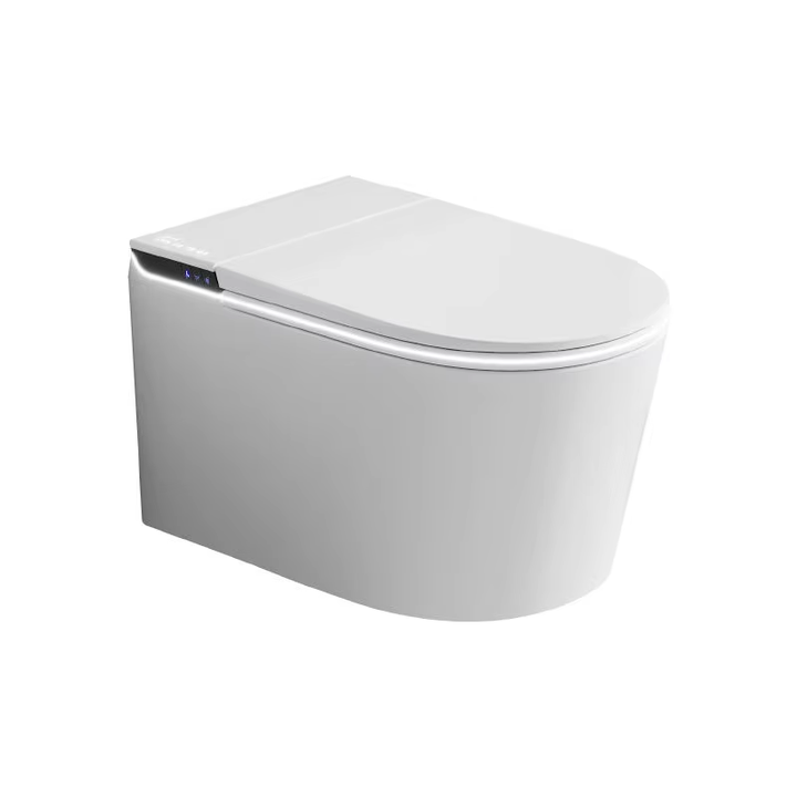 P-Trap Wall Hung Smart Toilet With Tank Rimless Sensor Flush Automatic Remote Control WC Lavatory
