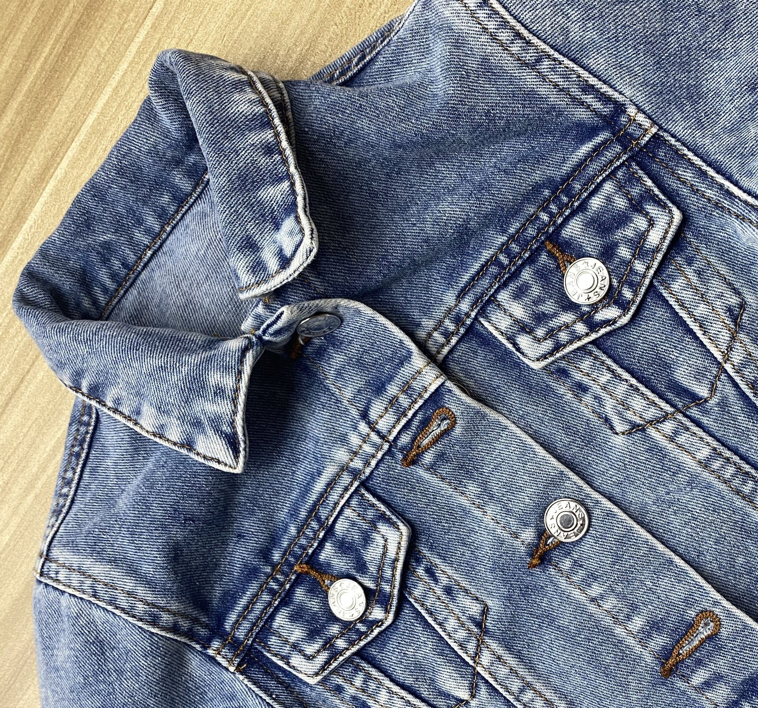 Hot Sell Neutral Simple-fit Children's Casual Denim Jacket Fashion Washed Jean Jacket For Kids