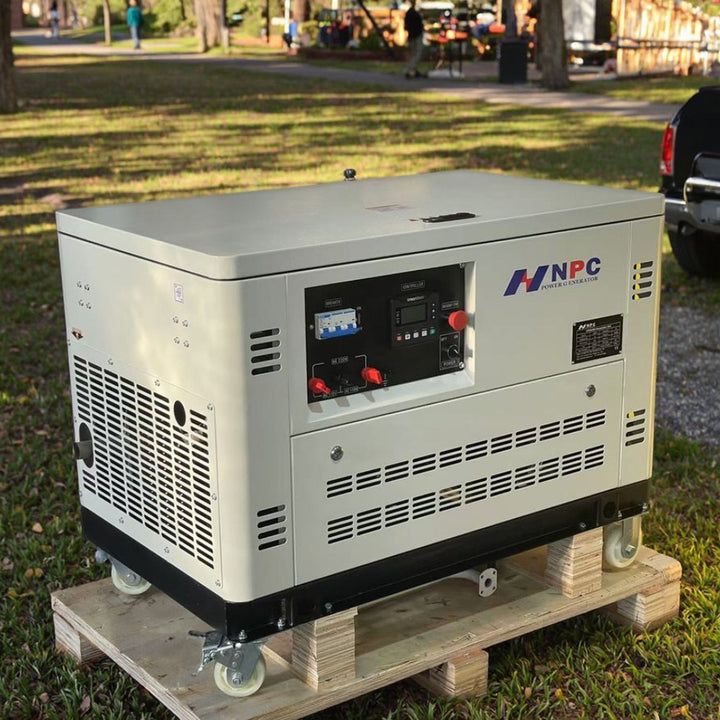 NPC Silent 10 kw 15kw 20kw 30kw Portable Dual Fuel Gas Generator Set Natural Gas Gasoline Electric Power Generator for Home Use