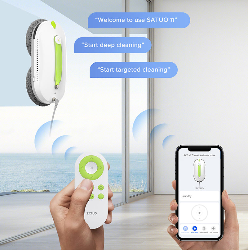 SATUO best selling smart water spray window cleaning robot vacuum glass cleaner Electric window cleaner