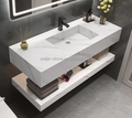 Modern Sintered Stone style bathroom vanity sink with marble top, bathroom mirror vanity