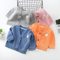 BW06 Newborn Infant Cotton Sweater Knit Long Sleeve Cardigan Casual Top for Boy or Girl V-Neck Autumn Winter Outwear