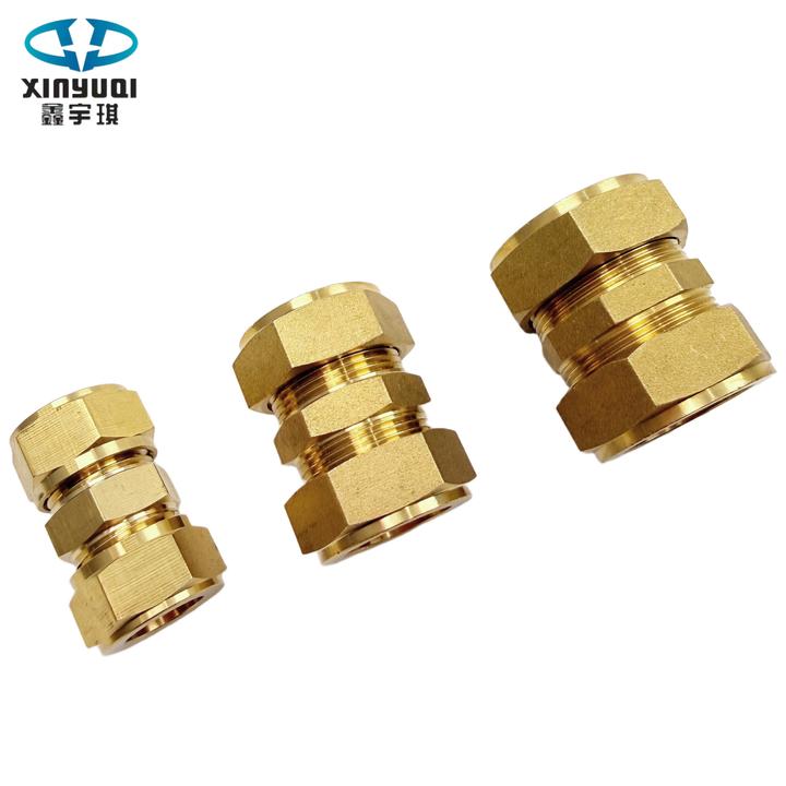 22mm Brass Double Ferrule Fitting for Solar Collector Piping