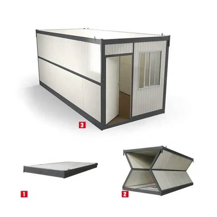 Modular Prefab Durable Insulated Weatherproof Quick-Assemble Portable Outdoor Chinese Accommodation Folding Container House