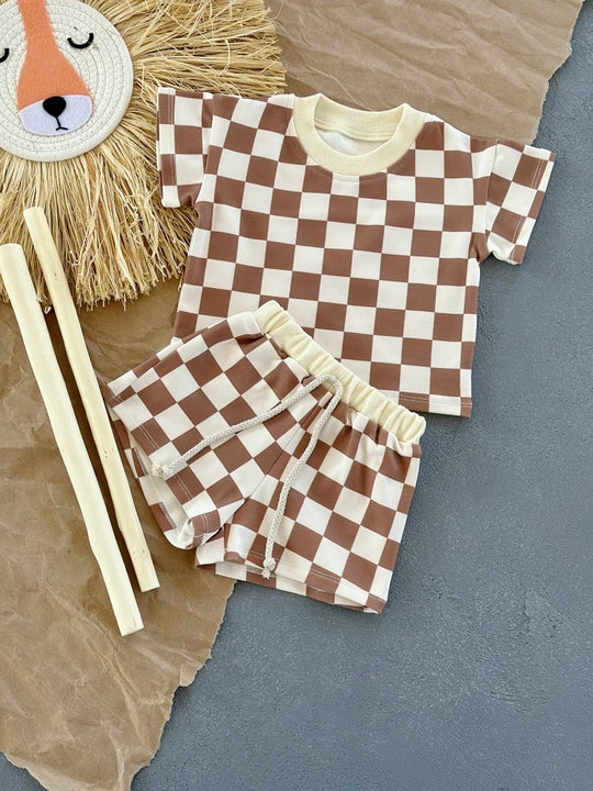 Summer Baby Boy and Girls Clothing Set Printing New Fashion Infant Clothes Sport Baby Suit T-shirt and Shorts Two-piece Set Lbc