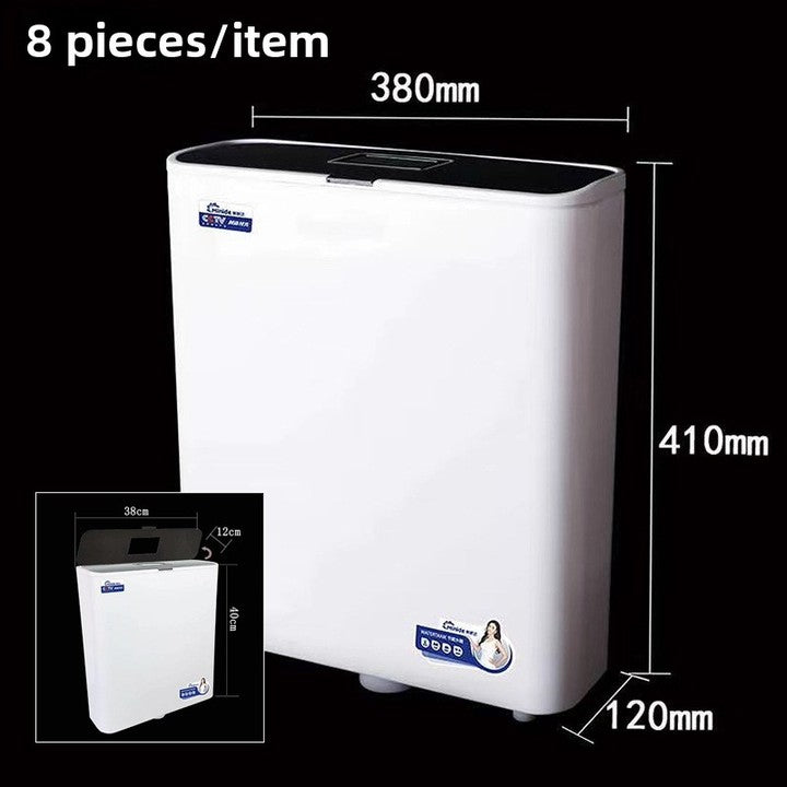 Wall-Mounted Polypropylene Toilet Tank Anti-Fall Large Capacity Strong Impulse Hand-Pressed Flush