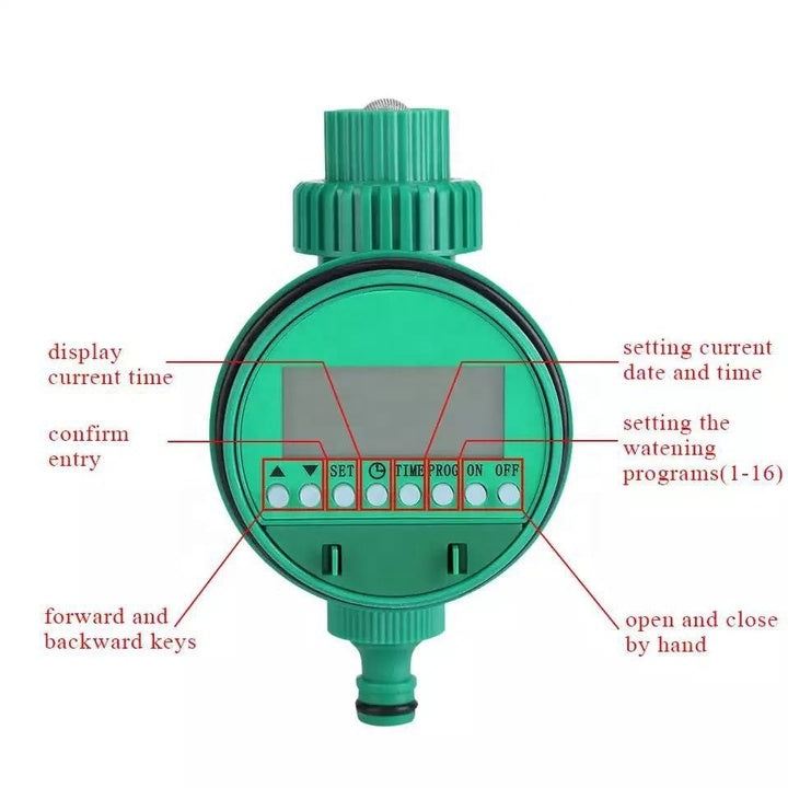 Green Automatic Intelligent Electronic Water Timer for Agricultural Irrigation