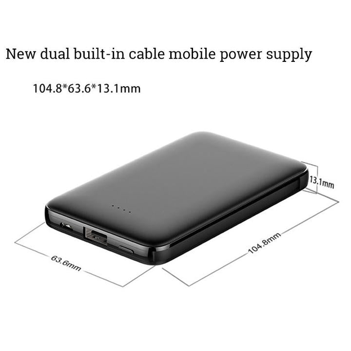 Custom Logo Credit Card Powerbank 5000mAh 10000mAh Li Polymer Portable OEM Flat Ultra Slim Thin Power Bank for iPhone