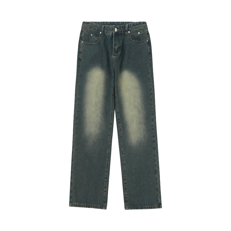 OEM Custom Jeans Fashion Full length Hip Hop Low Rise Baggy Jeans loose  Mens Denim Pants