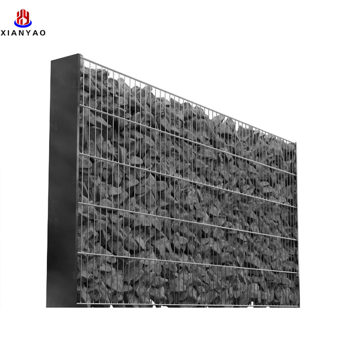 1.2m 1.5m 2m Height 50x200mm Hole Gabion Fence Stone Cage Retaining Lattice Wall