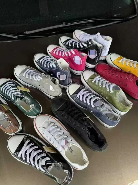 Men's and Women's Mixed Canvas Shoes New Soft Sole Single Shoes Big Size Board Shoes Mixed Design Wholesale