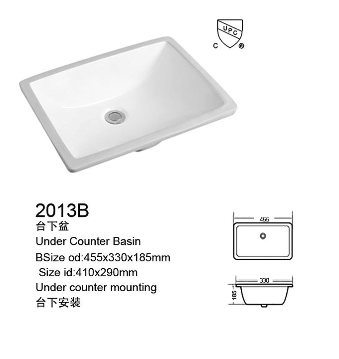 Modern Ceramic Under Counter Bathroom Wash Basin and Sink for Hotel and Commercial Use Easy to Clean Price