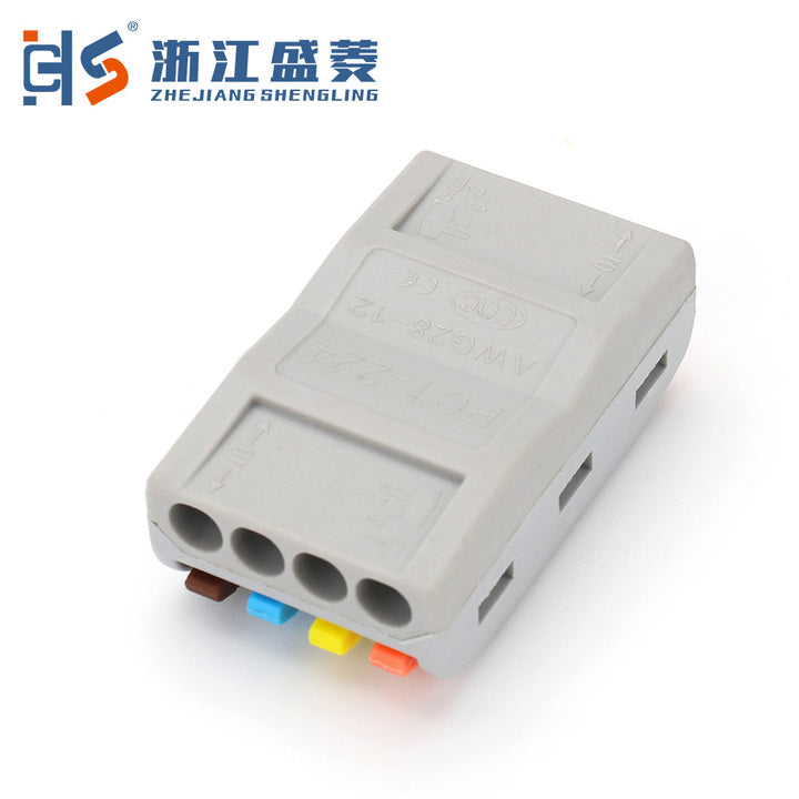 CZLS -224 Spring 4-Pole Screw Connection Industrial Electric Universal Cable Connector 222 Fast Compact Quick Wiring 32A 20-8