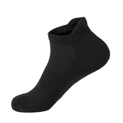 Breathable Black White Athletic Running Socks Custom Cotton Men Women Short Sport Sport Ankle Socks