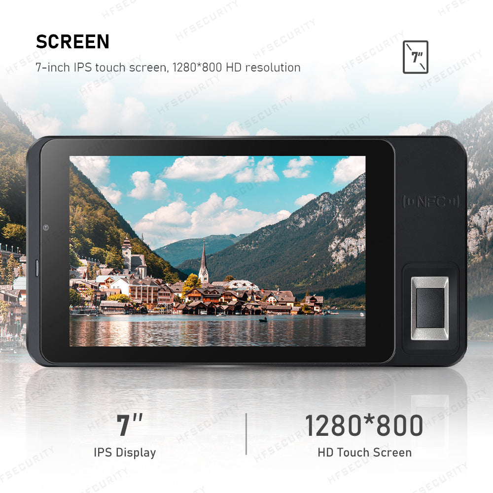 HF - FP07 tablet rugged NFC RFID Fingerprint 1D 2D Barcode Scanning Wireless Rugged Tablet 7 inch
