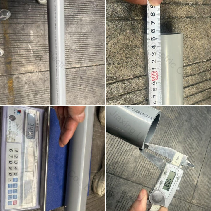 Schedule 40 1/2"-4" Straight PVC Pipe Heavy Duty Sunlight Resistance Non-Metallic Electrical Wiring Conduit Plastic Tube