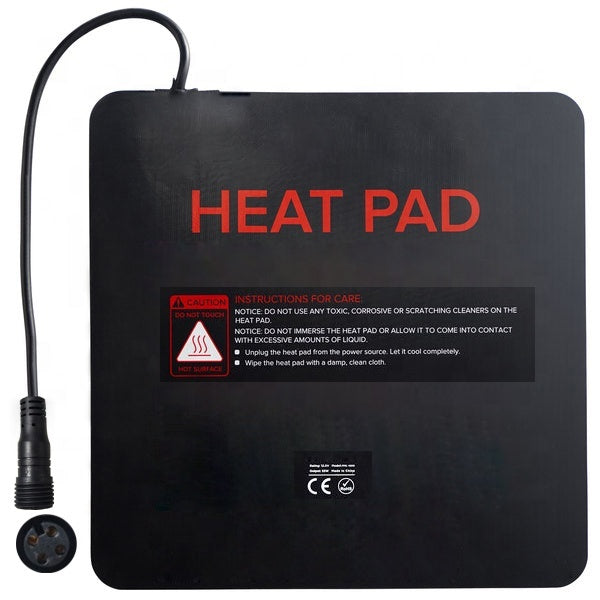 300x300mm 12V 55W Battery Pack Silicone Heating Pad for Pizza Bag