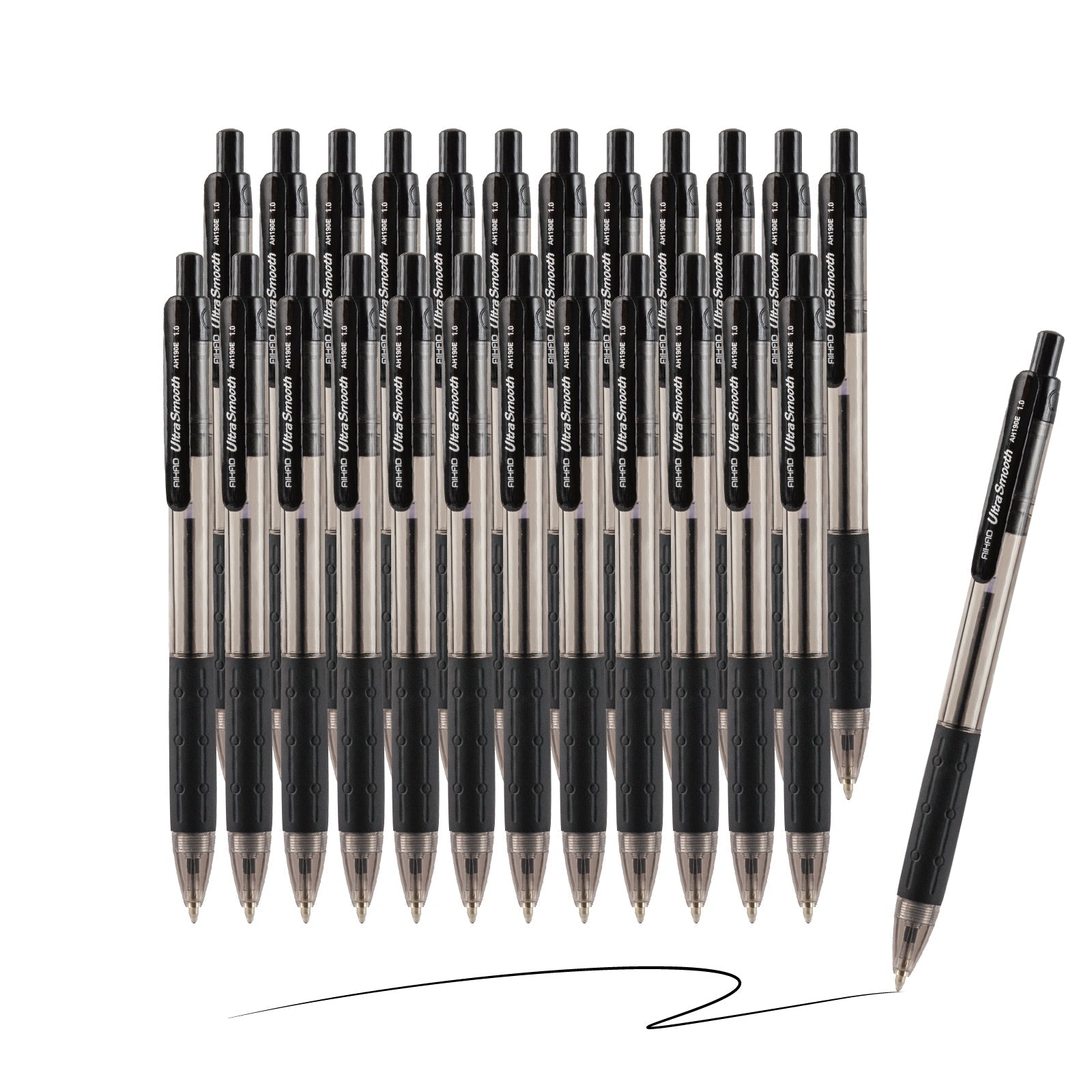 High Quality Pen Manufacturer Promotional Retractable Plastic Cheap Ball Pen 1.0mm Custom Black Ballpoint Pens Logo Printed