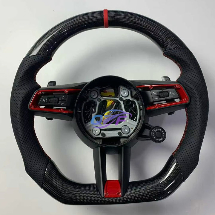For Porsche Macan Panamera Cayenne Cayman Boxster 991 992 970 971 918 997 718 981 Modified Leather Black Sports Steering Wheel