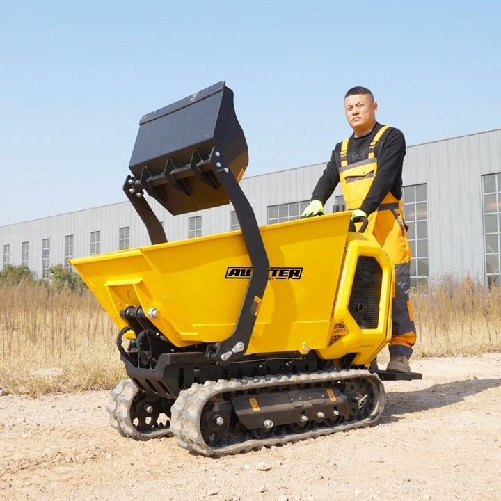 AUSTTER 800Kg Mini Track Crawler Small Mini Dumper Tracked Crawler Mini Dumper with Ducar Loncin Gasoline Engine