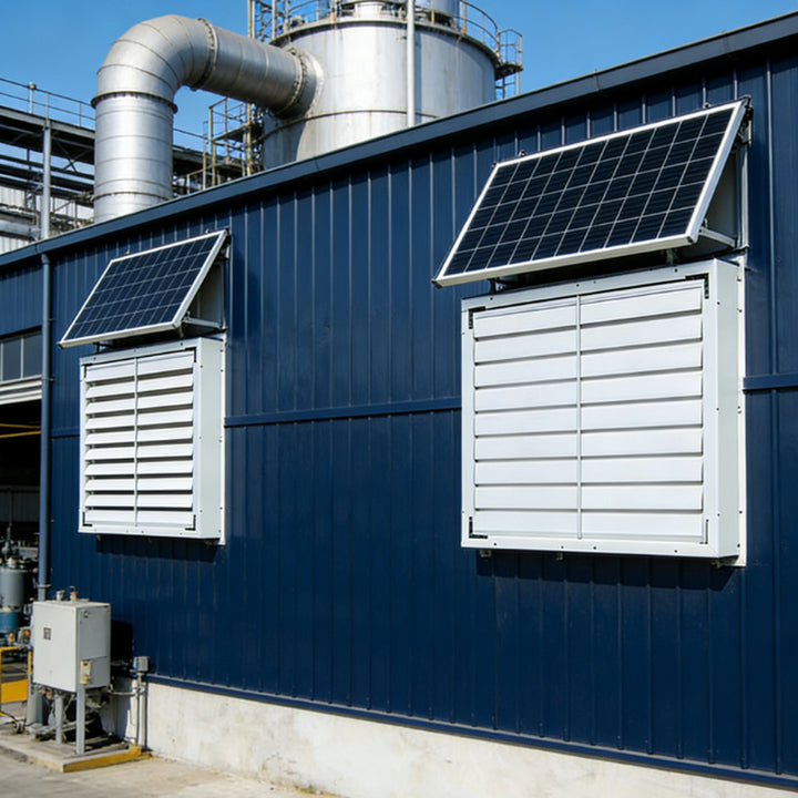Poultry Fan DC Solar Cooling System Brushless 30inch Industrial Wall-Mounted Ventilation Fan OEM ODM