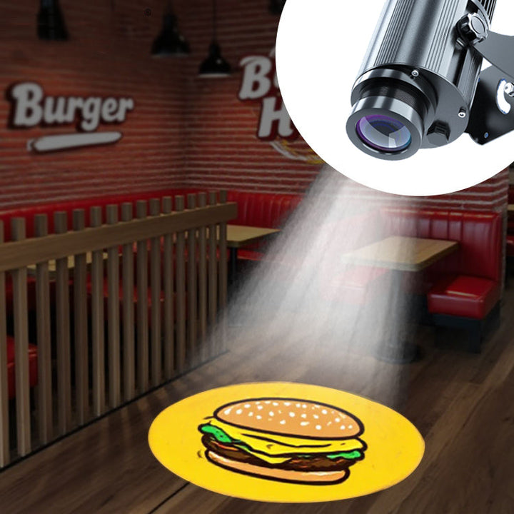 Wall Led Advertising Light Indoor Laser Door Floor Rotate Projector Lamp Text Logo Projection Lamp for Shop Signage