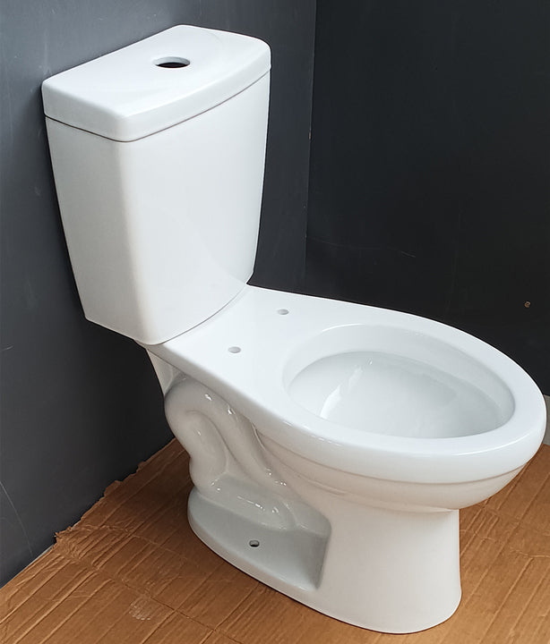 Guangdong White Color Sanitary Wares Ceramic Siphonic Two Piece Toilet Set S- Trap Wc Toilet with Low Prices for Hotel Bathroom