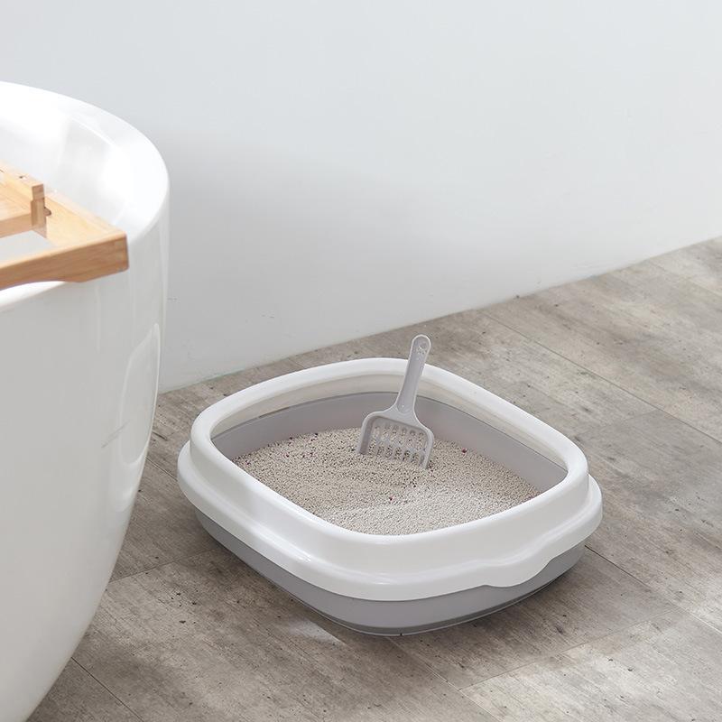 pet cat supplies dropshipping plastic cat litter box big cat toilet basin