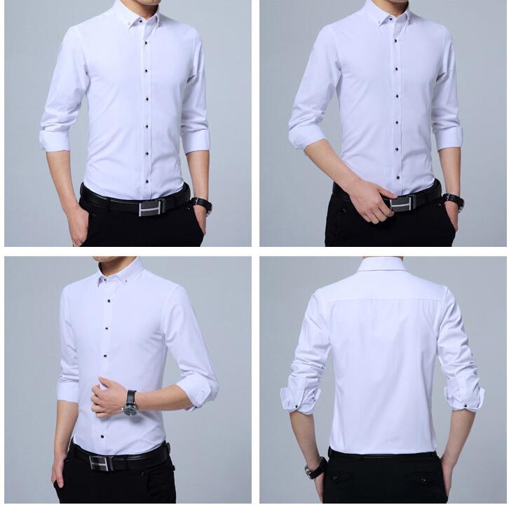 Men's Shirts Manufacturer Custom Made Wholesale Business Shirts  For Men Long Sleeve Custom White Latest Dress Shirt