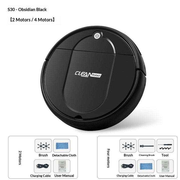 Automatic Intelligent Mop Vacuum All-In-One Home Cleaning Robot Large Water Tank Rechargeable USB 1000-1499Pa Suction 0.4L Dust