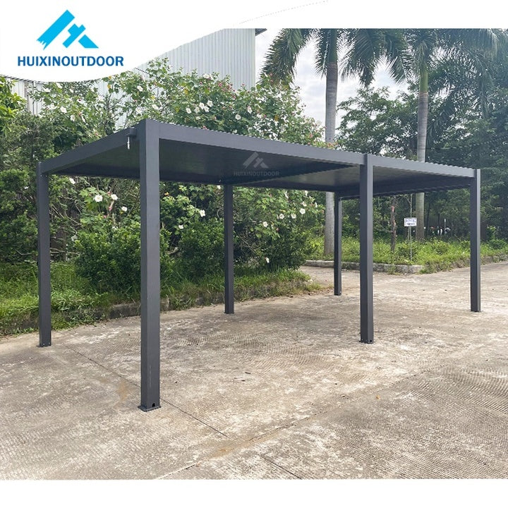 High Quality Manual Joystick Louvered Roof Aluminum Gazebo Pergola Pavilion for Patio