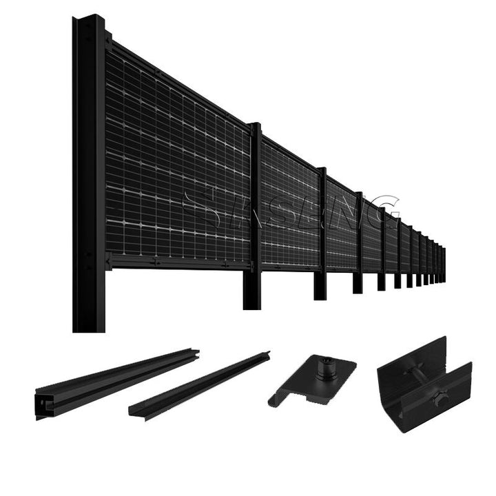 Corrosion Resistant Solar Fence Mounting System Vertical Bifacial Pv Fence Mounting System Wholesale Price