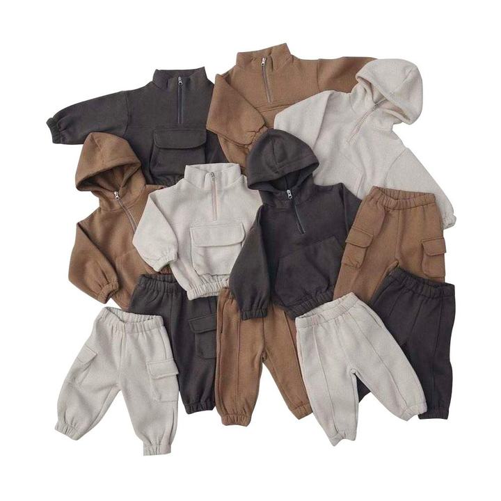 High Quality Gram Weight Custom Baby Kids Jumper Sweat Suit Adult Unisex Hoodie Sport Set