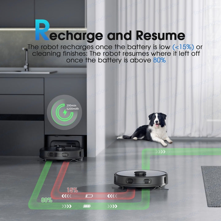 Teendow D60S Max Wholesale Mop 3 In 1 6000Pa Floor Mop Robotic Sweeping Vacuum Cleaner Robot Household Robot Vacuum
