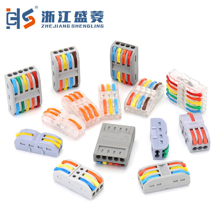 CZLS -224 Spring 4-Pole Screw Connection Industrial Electric Universal Cable Connector 222 Fast Compact Quick Wiring 32A 20-8