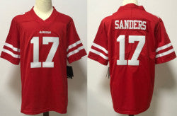 Embroidery American Football Jerseys Custom San Francisco 17 Sanders 19 Samuel 80 Rice 85 George Kittle Stitched Sports Jersey