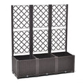 Plastic Raised Garden Bed Planter Box with Trellis
