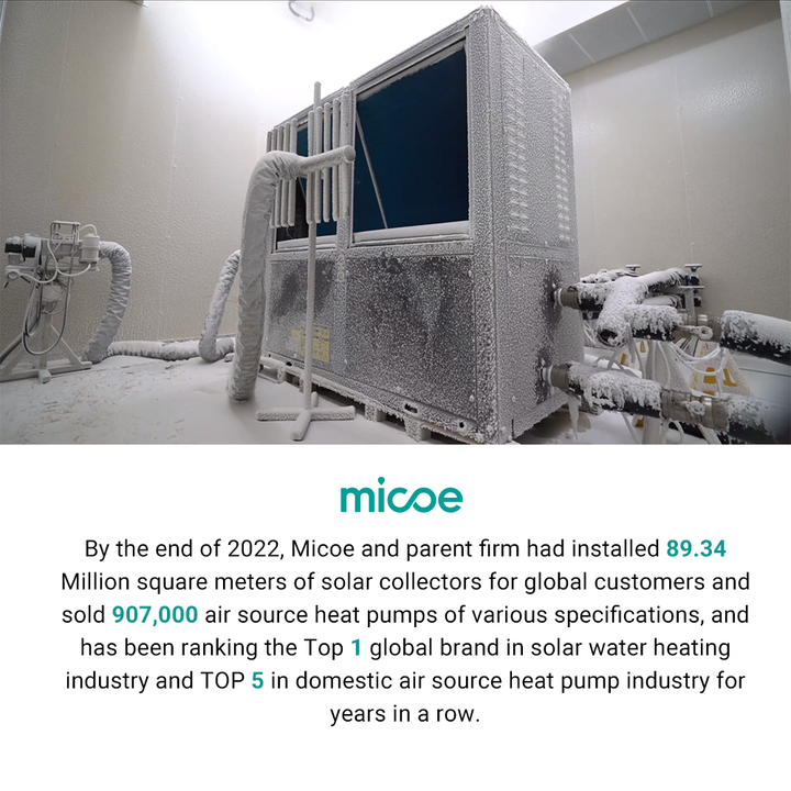 Micoe R290 Air to Water Heat Pump Environmental Friendly Mono Type Split Type 12-16kW Thermal Split Heat Pumps