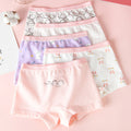 5PCS/box Pack Breathable Custom Cotton Elastic Soft Cute Girl Underwear Kids Boxer Briefs Girls