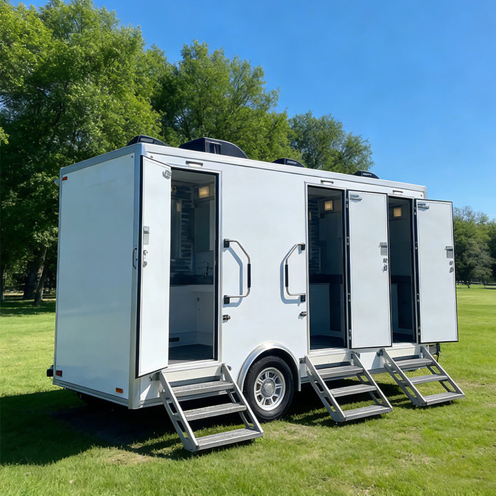 VIP Luxury Steel Portable Public Toilet Cabin Trailer with Bathroom for Outdoor Events and Parks
