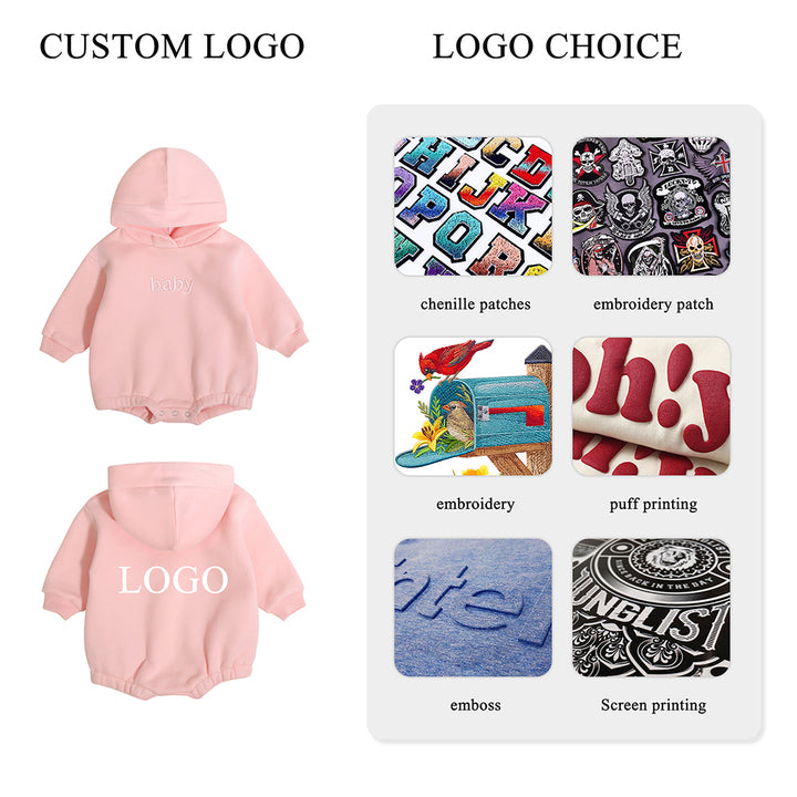 High Quality Infant Blank Sweatshirt Onesie Fleece Pull Over Toddler Boy Girl Fall Winter Casual Outfit Baby Romper