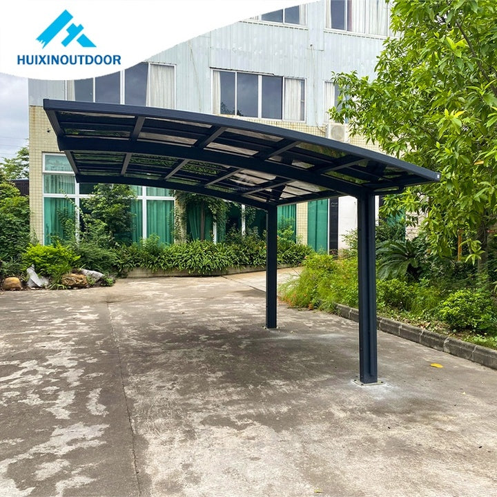 Outdoor Car Garage Aluminum Solid PC Shade Driveway Carport Aluminum Frame Car Parking