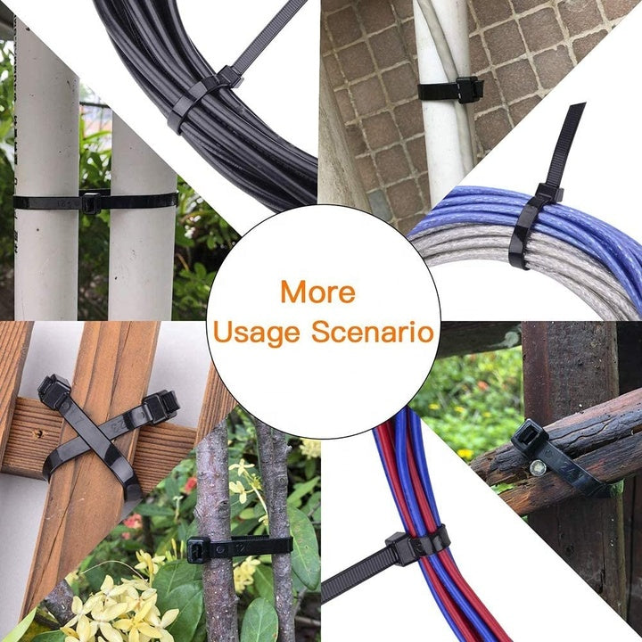 JAGASL Factory Wholesale High Strength Nylon Cable Ties Self-Locking Wire Zip Ties 5*380MM From China