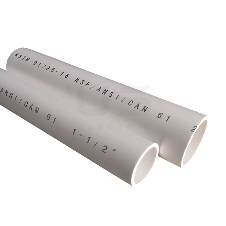 White Plastic Water Supply Pipes NSF Certified DWV Pipe Fittings Drainage Conduit Plumbing PVC Sch40 Pressure Pipe