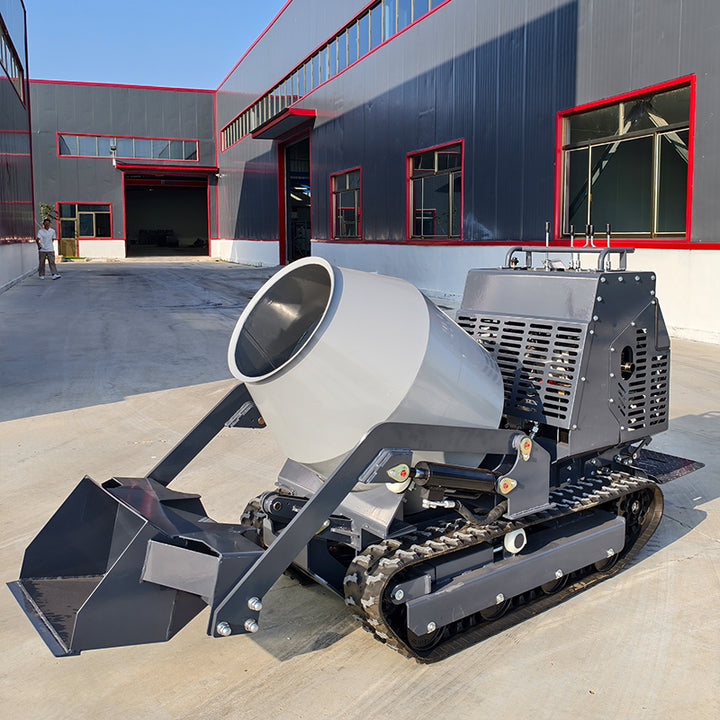 High Efficiency Energy Saving Mini Crawler Concrete Mixer Truck Compact Crawler Type Cement Mixer Truck With Low Consumption