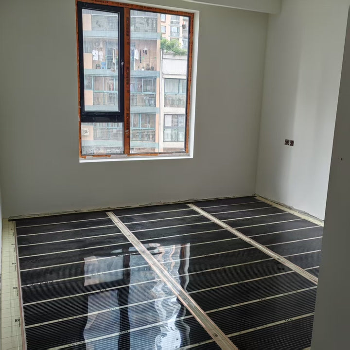 Modern 110v 220v Graphene PTC Electric Underfloor Heating Film Safe Radiant Floor Heating Far Infrared for Apartment Use