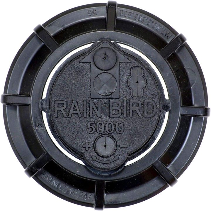5000 Series Rotor Sprinkler Head 5004 PC Model Adjustable 40-360 Degree Part-Circle 4 Inch Pop-Up Brass Rain Bird Logo 25 50