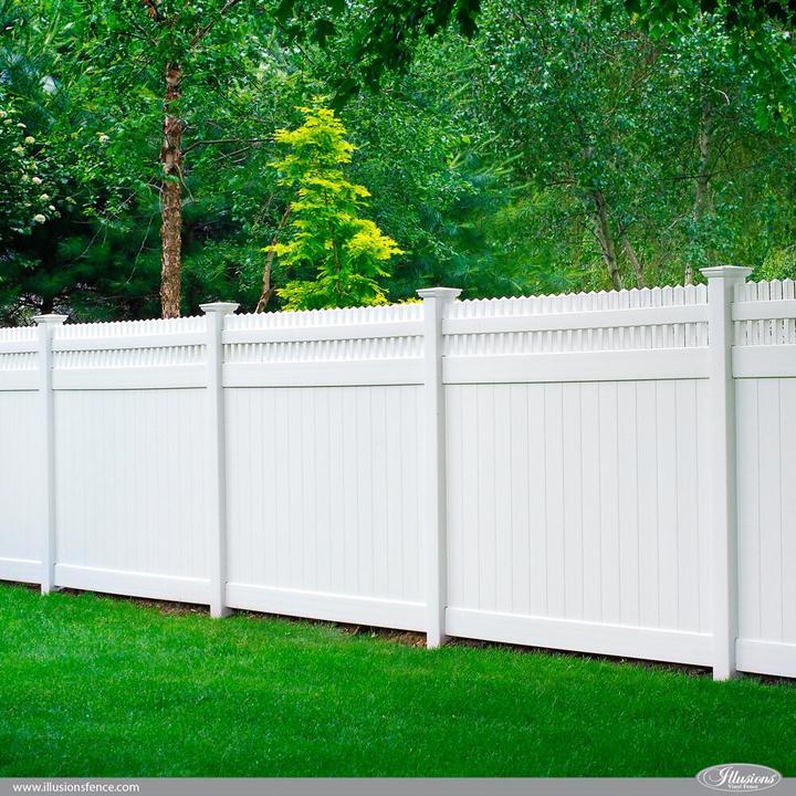 Cheap Garden Privacy Panels 8ft Outdoor 6 Feet Hight PVC Fence UV Resistant White PVC Plastic Vinyl Picket Fence Panels for Sale