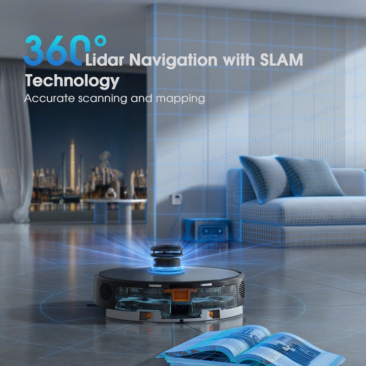 Teendow D60S Max Wholesale Mop 3 In 1 6000Pa Floor Mop Robotic Sweeping Vacuum Cleaner Robot Household Robot Vacuum