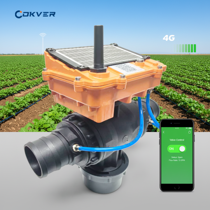 New Solar-powered Electric Valve with 4G Intelligent Wireless Control for Agricultural Irrigation Water Valve OEM